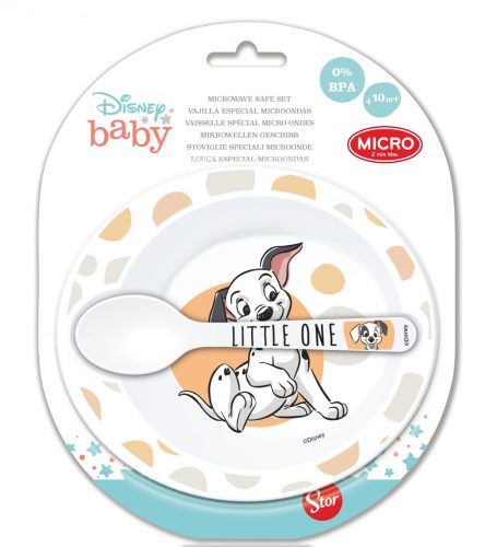 Disney 101 Dalmatians baby Micro deep plate + spoon set