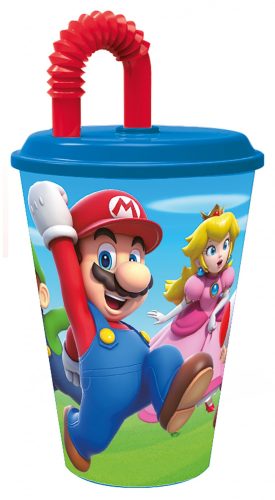Super Mario Mushroom Kingdom Cup with Straw 430 ml