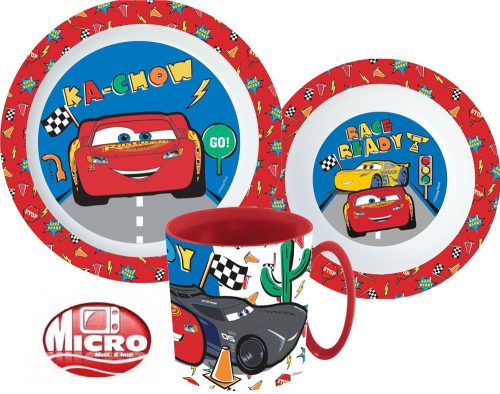 Disney Cars Dinnerware, micro plastic set with mug 350 ml