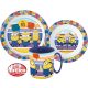 Minions dinner set, micro plastic set with mug 350 ml