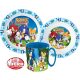 Sonic the Hedgehog dinner set, micro plastic set with 350 ml mug