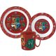 Harry Potter dinner set, micro plastic set with mug 350 ml