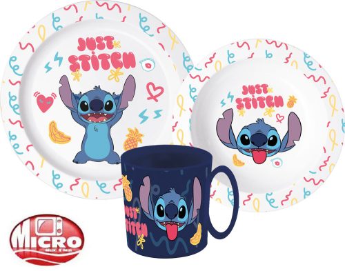 Disney Lilo and Stitch Palms Dinnerware, micro plastic set with mug 350 ml