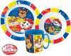 Paw Patrol Pup Power Dinnerware, micro plastic set with mug 350 ml