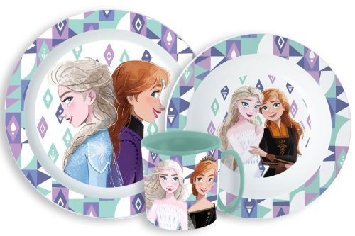 Disney Frozen Ice Magic Dinnerware, Micro plastic set with mug 350 ml