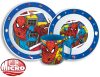 Spiderman Grid Dinnerware, Micro plastic set with mug 350 ml