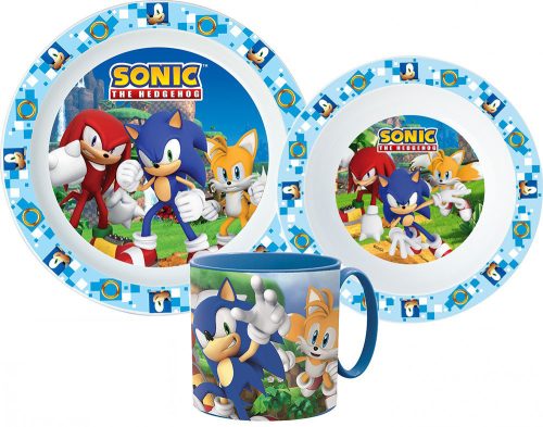 Sonic the Hedgehog Dinnerware, micro plastic set