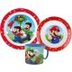 Super Mario dinner set, micro plastic set with mug 265 ml