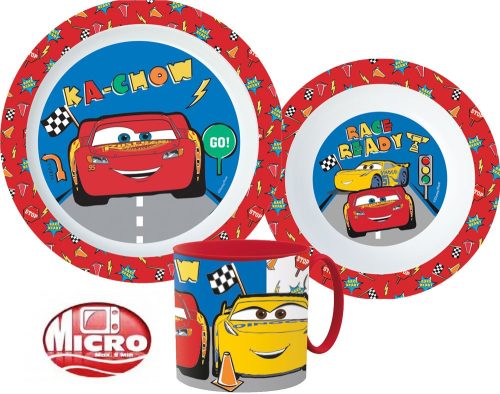 Disney Cars Dinnerware, micro plastic set with mug 265 ml