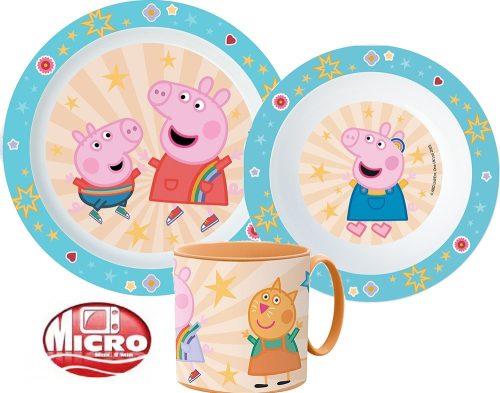 Peppa Pig Dinnerware, micro plastic set