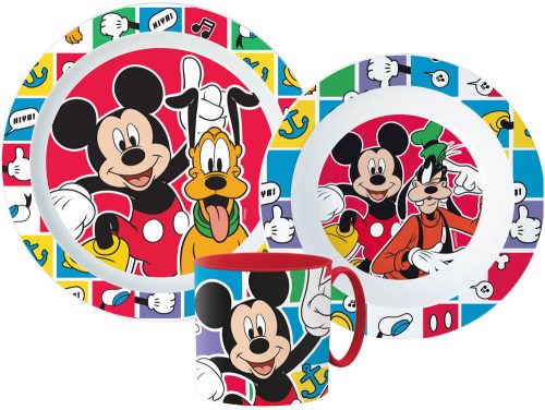 Disney Mickey Better Together Dinnerware, Micro plastic set with mug 265 ml