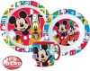 Disney Mickey Better Together Dinnerware, Micro plastic set with mug 265 ml