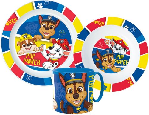 Paw Patrol Pup Power Dinnerware, Micro plastic set with mug 265 ml