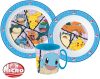 Pokémon Dinnerware, Micro plastic set with mug 265 ml