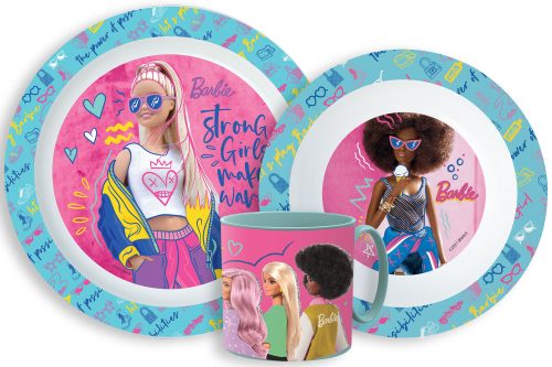 Barbie Dinnerware, micro plastic set with mug 265 ml