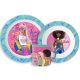 Barbie tableware set, micro plastic set with mug 265 ml