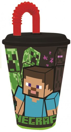 Minecraft Steve's Journey Cup with Straw 430 ml