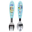 Bluey Yummy metal ergonomic cutlery set - 2 pieces