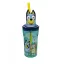 Bluey Splash 3D plastic straw cup 360 ml