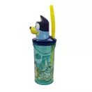 Bluey Splash 3D plastic straw cup 360 ml