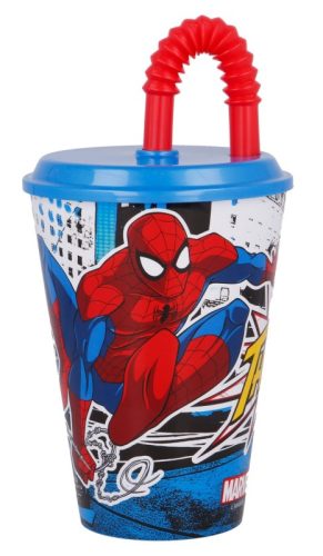 Spiderman Web-Jump Cup with Straw 430 ml