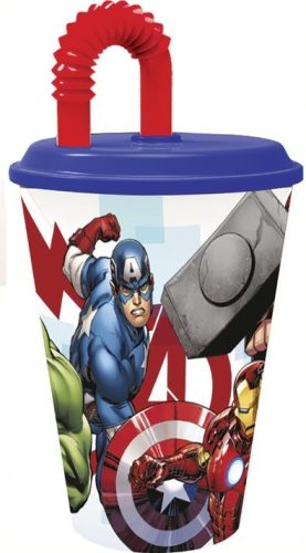 Avengers Heroic Squad Cup with Straw 430 ml