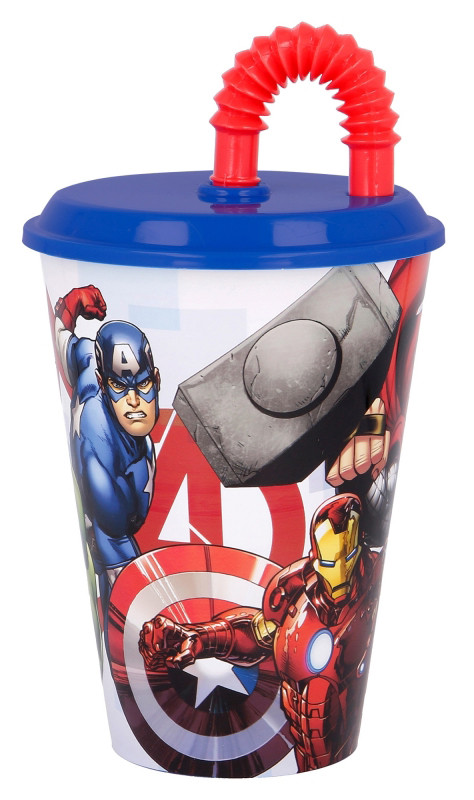 Avengers Rolling Thunder Straw Cup Plastic 430 Ml Javoli Disney Onl