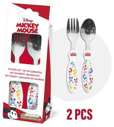 Disney Mickey metal cutlery set - 2 pieces