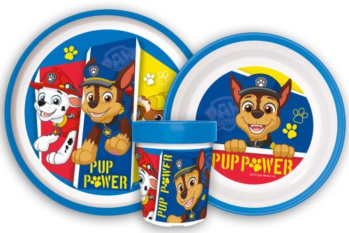 Paw Patrol Pup Power non-slip Dinnerware, micro plastic set