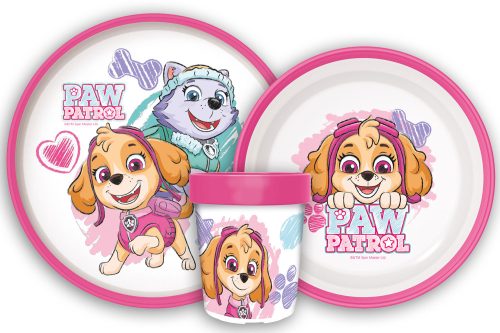 Paw Patrol Sketch non-slip Dinnerware, micro plastic set