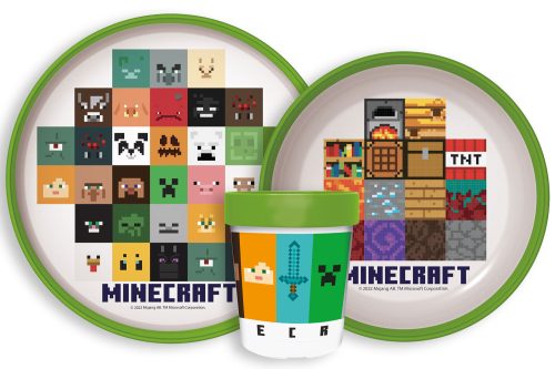 Minecraft non-slip Dinnerware, micro plastic set