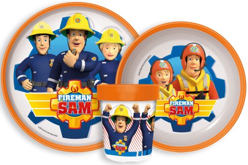 Fireman Sam non-slip Dinnerware, micro plastic set
