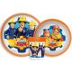 Fireman Sam anti-slip dinner set, micro plastic set