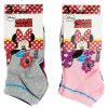 Disney Minnie kids secret socks, invisible socks 23-34