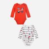 Disney Minnie  baby bodysuit, combo dress 2-piece set