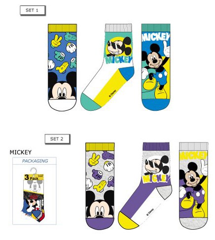 Disney Mickey  kids' socks 23-34