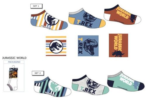 Jurassic World kids secret socks, invisible socks 23-34