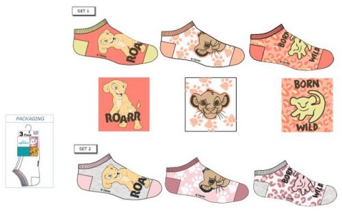 Disney The Lion King kids secret socks, invisible socks 23-34