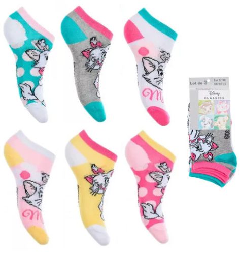 Disney Marie kitten kids secret socks, invisible socks 23-34