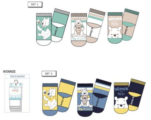 Disney Winnie the Pooh baby socks 0-12 months