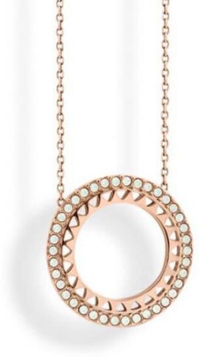 Victoria white stone rose gold colour necklace