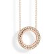 Victoria white stone rose gold colour necklace