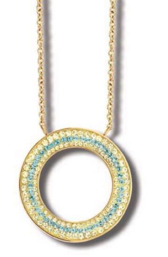 Victoria Gold coloured aquamarine stone necklace
