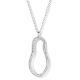 Victoria white stone silver necklace