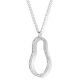 Victoria white stone silver necklace