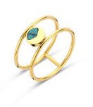 Victoria Turquoise stone gold coloured ring