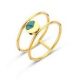 Victoria Turquoise stone gold coloured ring