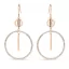 Victoria Rose gold colored hoop earrings with white stones