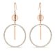 Victoria rose gold colour white stone hoop earrings