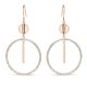 Victoria rose gold colour white stone hoop earrings